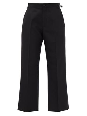 Balenciaga - High-rise Wool-blend Straight-leg Trousers - Womens - Black
