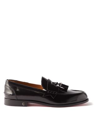 Christian Louboutin - No Penny Tasselled Patent-leather Loafers - Mens - Black