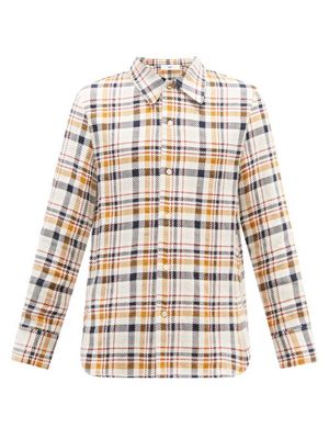 Séfr - Marcel Check Cotton-blend Twill Shirt - Mens - Multi
