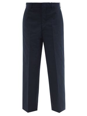 Raey - Straight-leg Cotton Tailored Trouser - Womens - Dark Navy