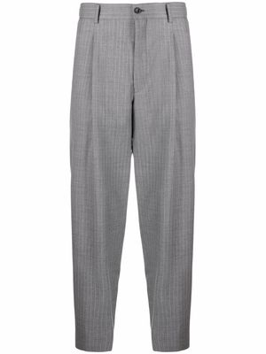 Comme Des Garçons Homme Plus striped tailored wool trousers - Green