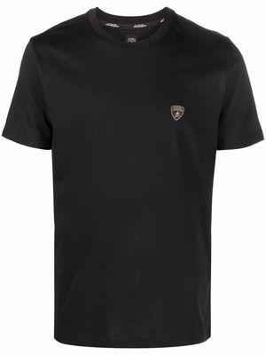 Automobili Lamborghini chest logo-patch T-shirt - Black
