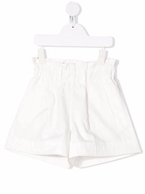 Brunello Cucinelli Kids flared elasticated shorts - White