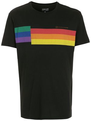 Osklen stripe print cotton T-shirt - Black