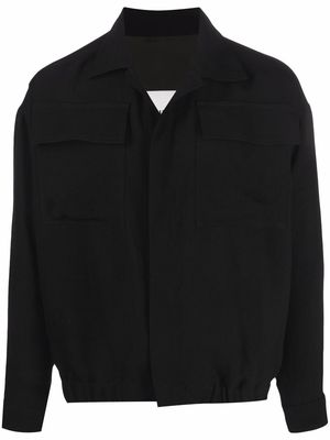 Nanushka chest flap-pocket shirt jacket - Black