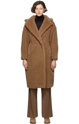 Max Mara Brown Teddy Camel Wool Coat