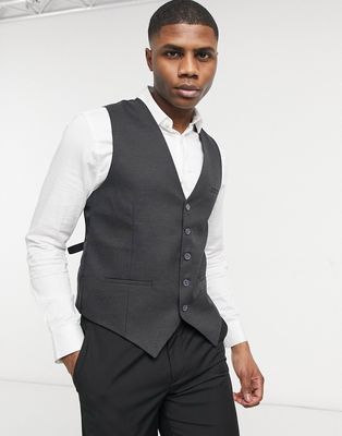 Bolongaro Trevor plain super skinny vest in gray-Grey
