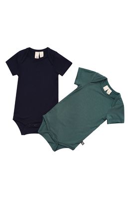 Kyte BABY Assorted 2-Pack Bodysuits in Navy/Emerald