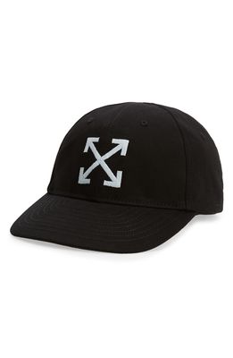 Off-White Arrow Embroidered Baseball Cap in Black White