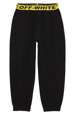 Off-White Kids' Industrial Joggers in Black Yellow