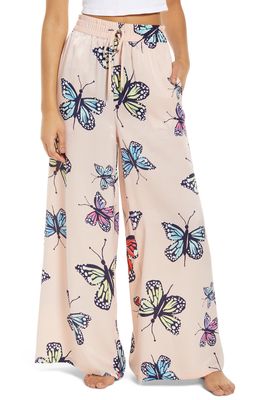 Nordstrom Cristina Martinez Gender Inclusive Oversize Lounge Pants in Pink Butterfly Beauty Lg