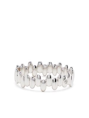 Julien Riad Sahyoun 18kt white gold skinny diamond ring - Silver