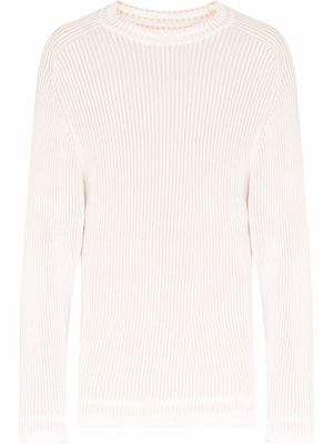 Tom Wood The Mandarin ribbed-knit jumper - Neutrals