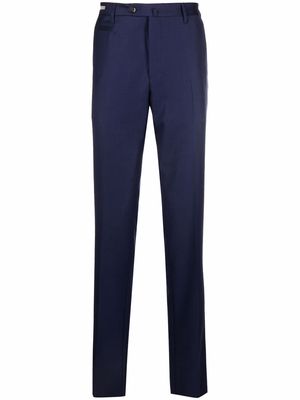 Corneliani micro-houndstooth straight-leg trousers - Blue