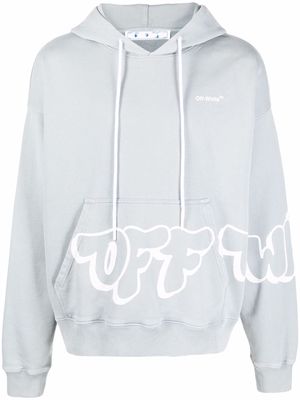 Off-White logo-print Skate hoodie - Grey