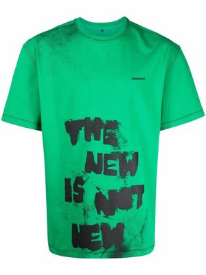 Ader Error graffiti-print short-sleeved T-shirt - Green