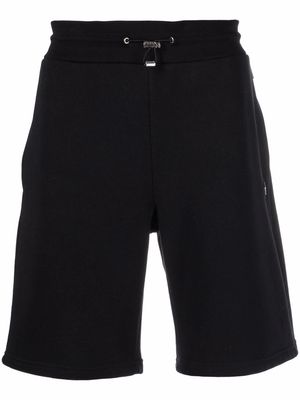 Philipp Plein Iconic Plein cotton track shorts - Black
