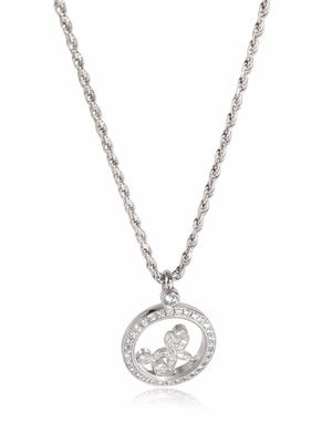 Chopard Pre-Owned 18kt white gold Happy Diamonds starfish pendant necklace - Silver