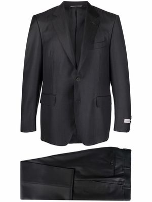 Canali wool single-breasted suit - Black