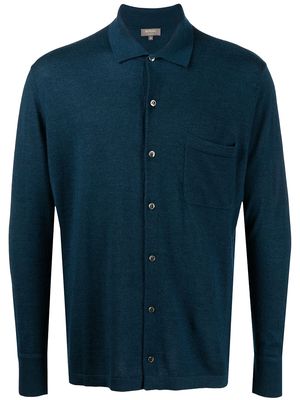 N.Peal fine-knit sweater shirt - Blue