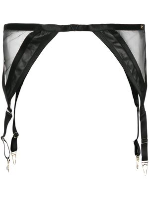 Something Wicked Mia semi-sheer suspenders - Black