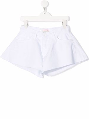 Pinko Kids flared denim shorts - White