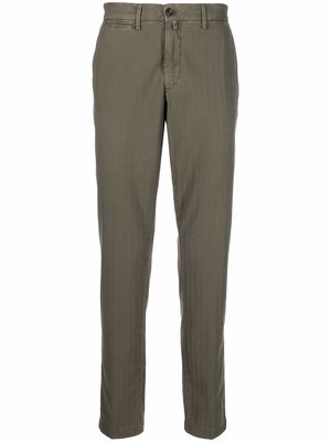 Briglia 1949 striped slim-cut trousers - Green