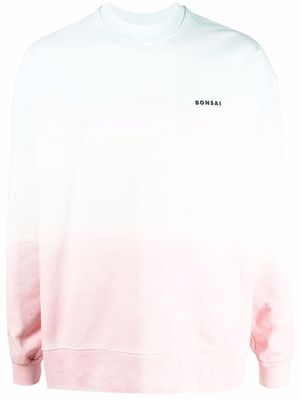 Bonsai gradient-effect cotton sweatshirt - White