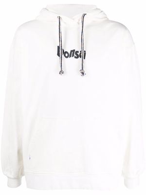 Bonsai graphic-print cotton hoodie - White