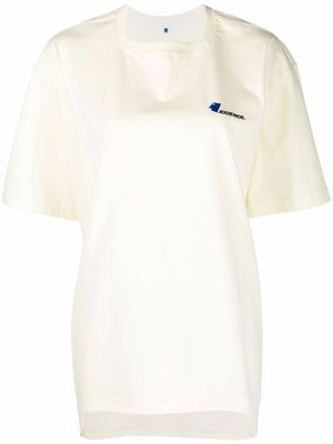 Ader Error embroidered logo T-shirt - Yellow