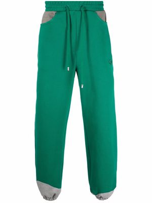 Ader Error panelled track pants - Green