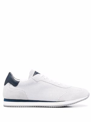 Corneliani perforated-design sneakers - White