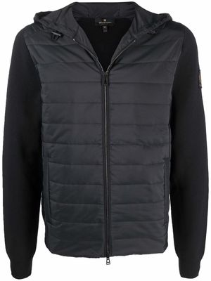 Belstaff panelled zip-up hoodie - Black