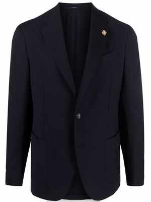 Lardini single-breasted pin-detail blazer - Blue