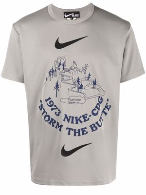Black Comme Des Garçons x Nike graphic-print T-shirt - Green