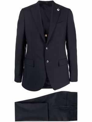 Lardini three-piece wool suit - Blue