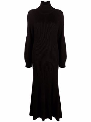 Lebrand high-neck knitted maxi dress - Black