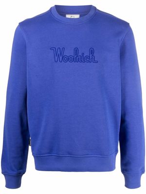 Woolrich logo-embroidered jumper - Blue