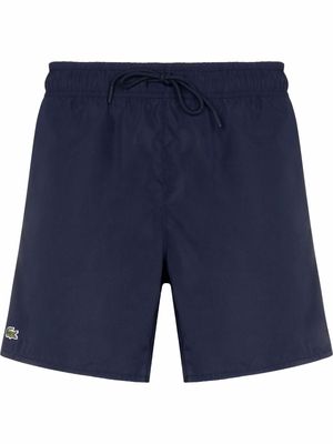 Lacoste logo-patch drawstring swim shorts - Black