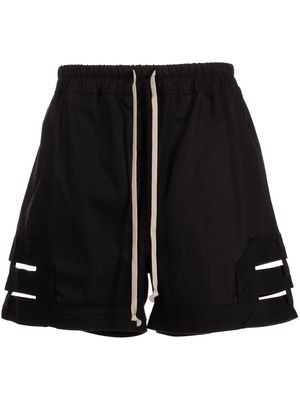 Rick Owens wide-leg panelled drawstring shorts - Black