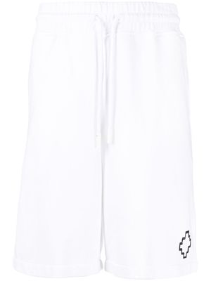 Marcelo Burlon County of Milan logo-print drawstring Bermuda shorts - White