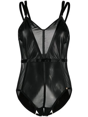 Something Wicked Mia mesh-panelled bodysuit - Black