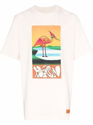 Heron Preston abstract heron-print T-shirt - White