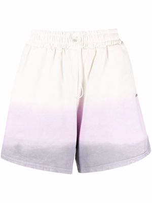 Bonsai gradient-effect elasticated-waist deck shorts - White