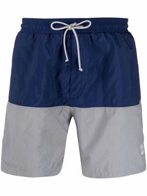 Brunello Cucinelli colour-block swim shorts - Blue
