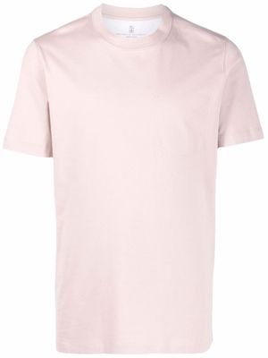 Brunello Cucinelli faux-pocket cotton T-Shirt - Pink