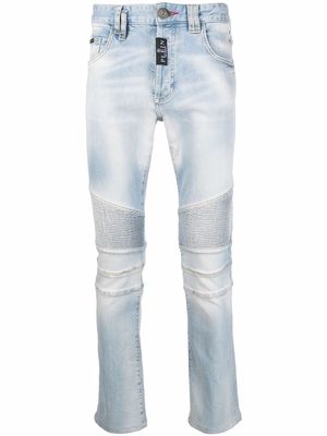 Philipp Plein skinny-fit biker jeans - Blue