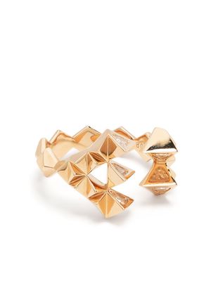 Julien Riad Sahyoun 18kt yellow gold Babylon Split diamond ring