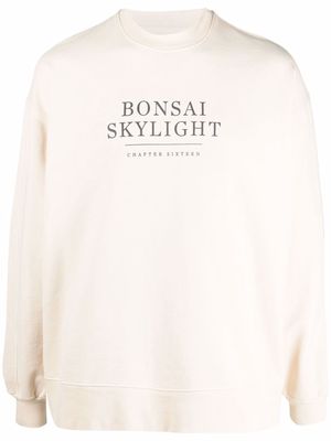 Bonsai graphic-print cotton sweatshirt - Neutrals