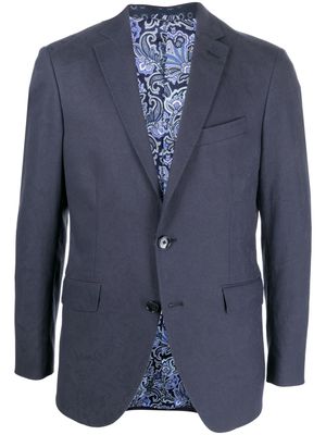 ETRO paisley-print tailored blazer - Blue